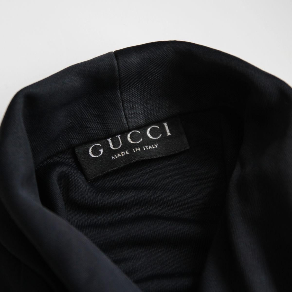 GUCCI 2003 Schwarze Kurzarm-Wickeljacke von Tom Ford 2