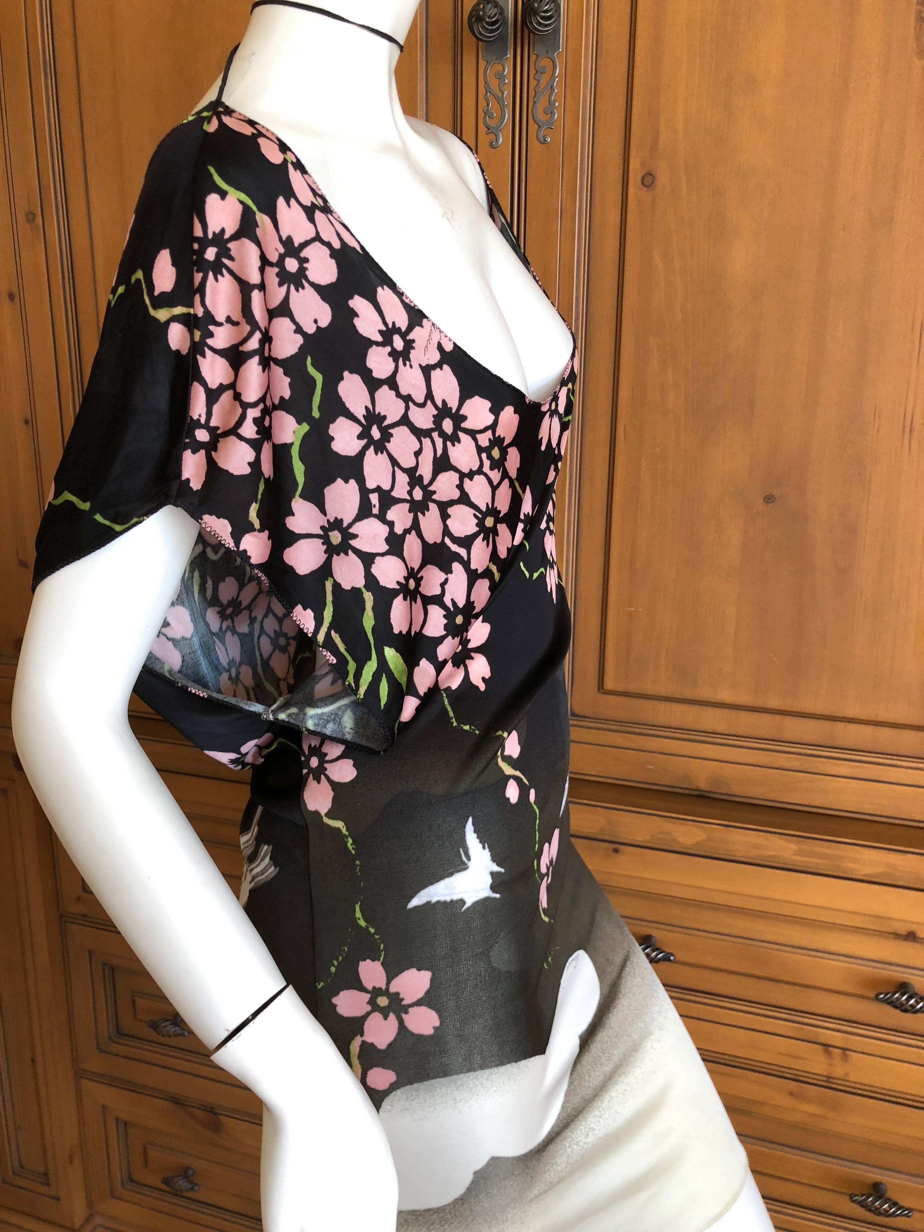 Gucci 2003 Tom Ford Japonaise Dogwood Blossom Mini Dress For Sale 1