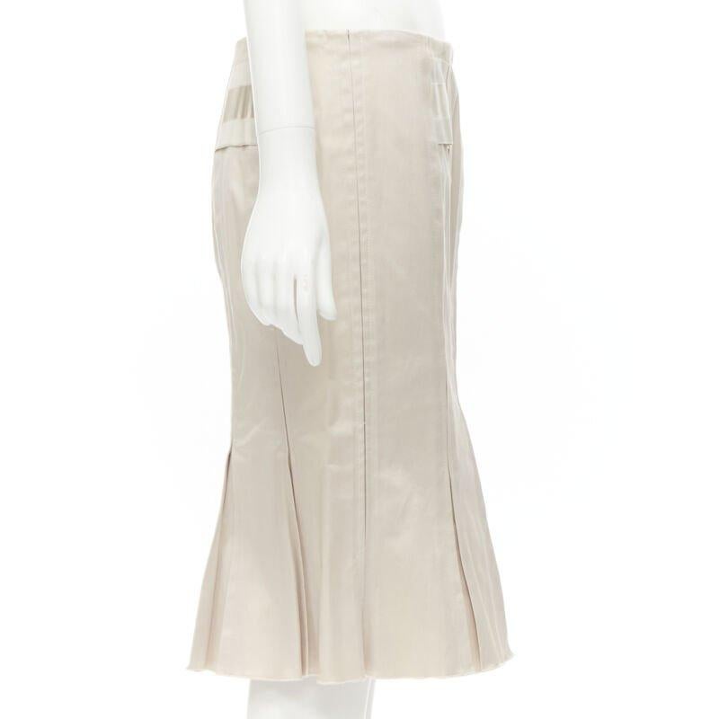 GUCCI 2004 Vintage Tom Ford falda plisada construida con paneles de grosgrain IT40 S en Bueno Estado en Hong Kong, NT