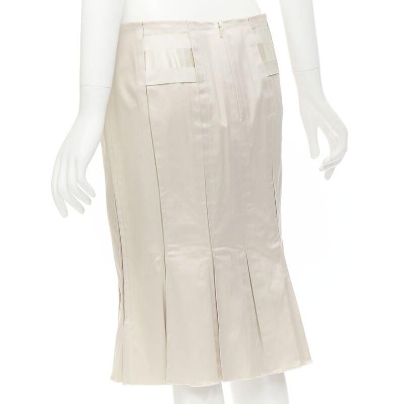 GUCCI 2004 Vintage Tom Ford falda plisada construida con paneles de grosgrain IT40 S 1