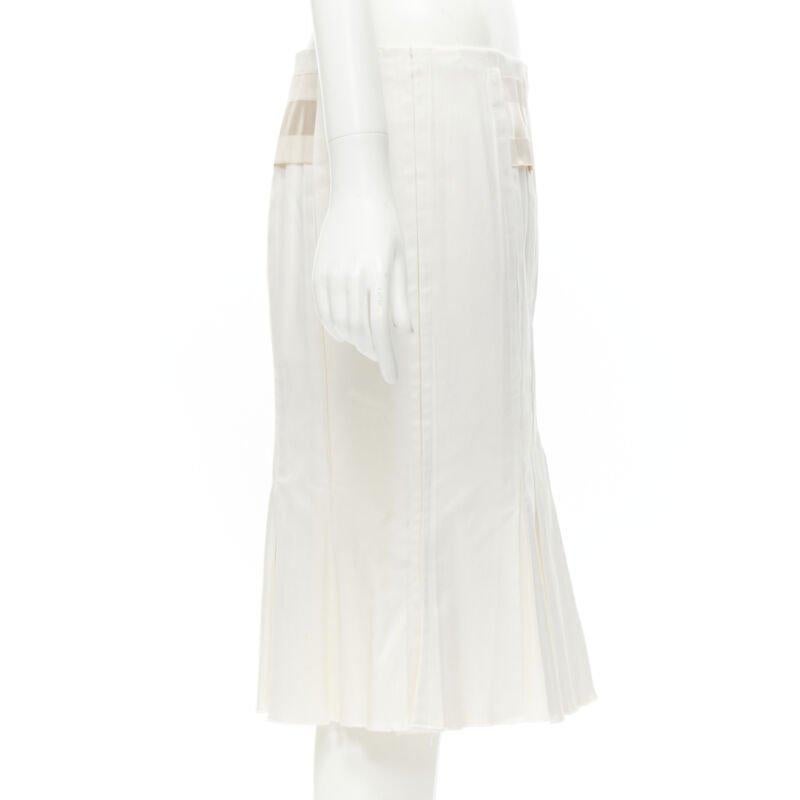 GUCCI 2004 Vintage Tom Ford Gonna a pieghe costruita con pannelli in gros-grain In condizioni buone in vendita a Hong Kong, NT