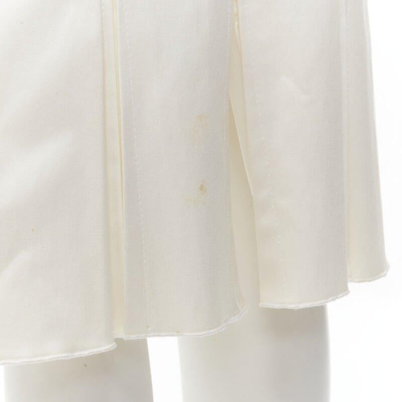 GUCCI 2004 Vintage Tom Ford Gonna a pieghe costruita con pannelli in gros-grain in vendita 3