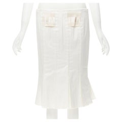 Gucci 2004 Vintage Tom Ford jupe plissée à panneaux en gros-grain