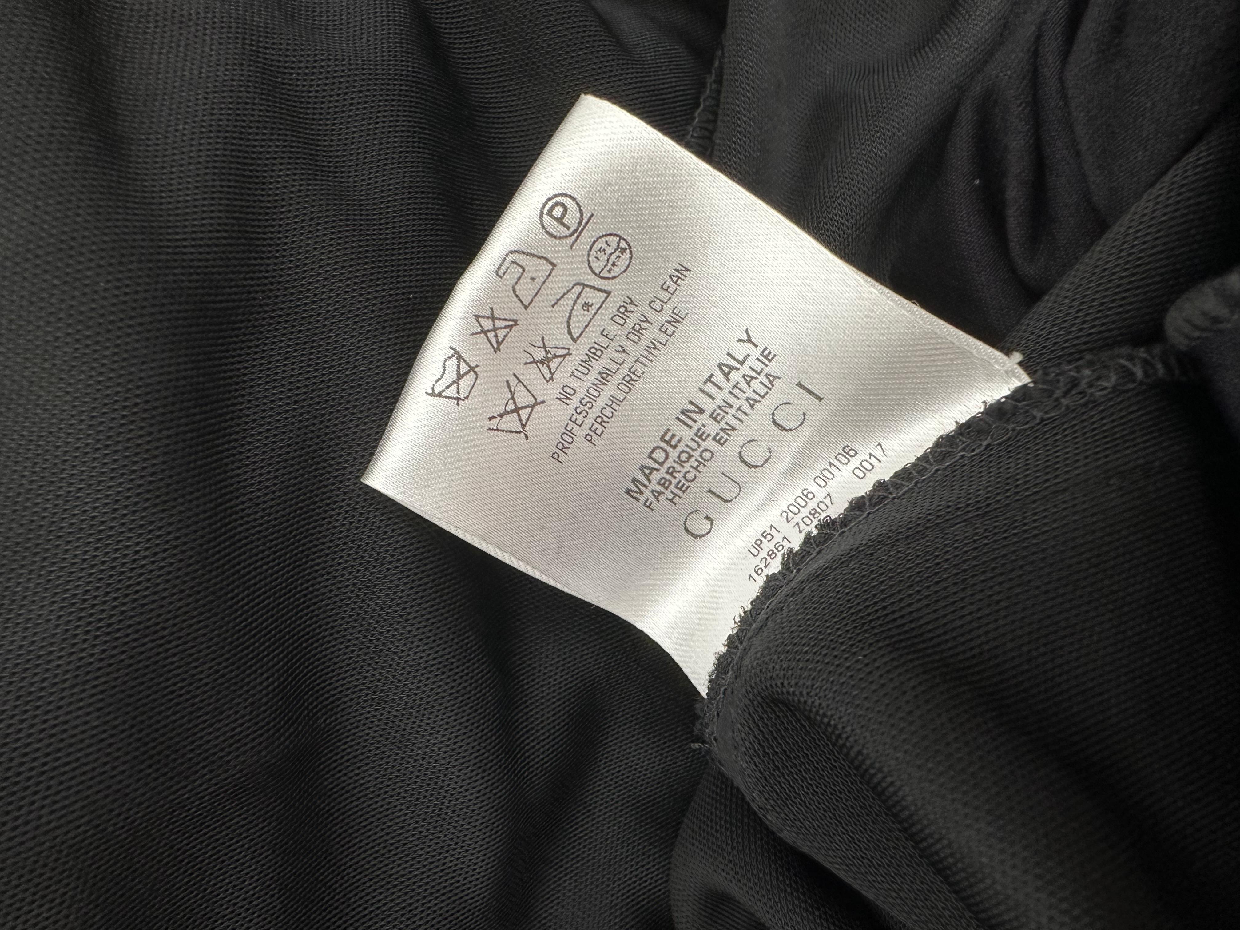 Gucci 2006 black jersey gown with crystal GG embellishments For Sale 3
