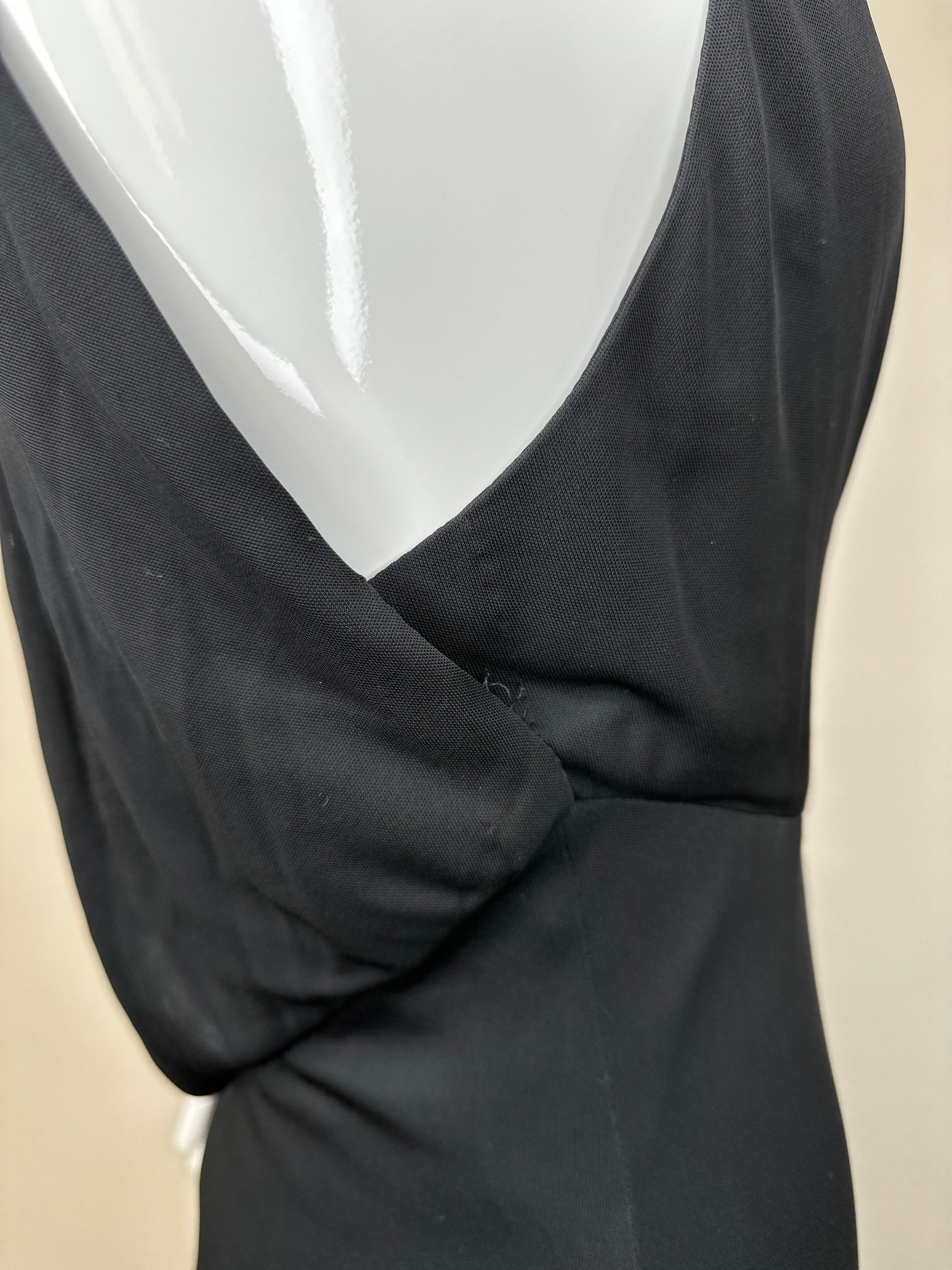 Gucci 2006 black jersey gown with crystal GG embellishments For Sale 4