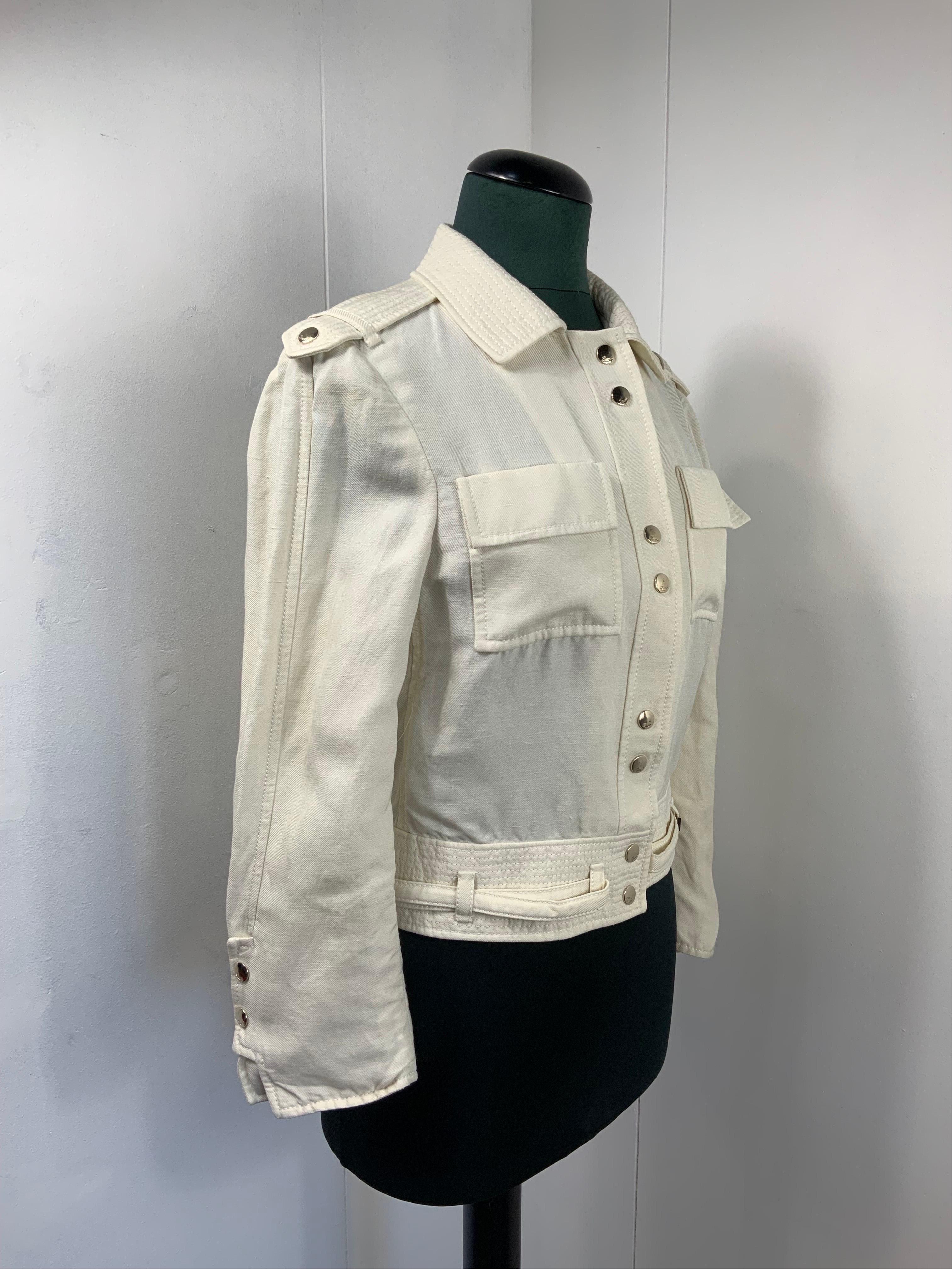 Gucci 2006 linen and silk vintage Jacket For Sale 1