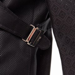 GUCCI 2006 Vintage black metallic oriental brocade double breasted jacket IT44 M