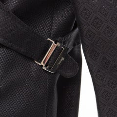 GUCCI 2006 Vintage black metallic oriental brocade double breasted jacket IT44 M