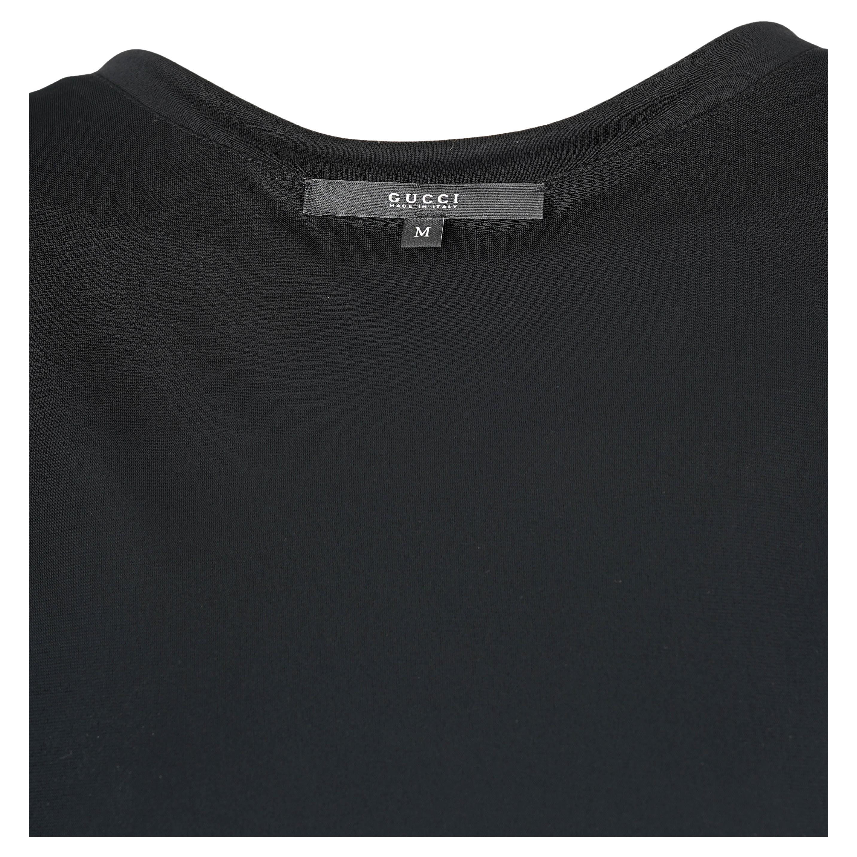 Gucci 2009 Schwarzes drapiertes Kleid aus Viskose im Angebot 2
