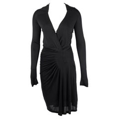 Gucci 2009 Black Draped Viscose Dress