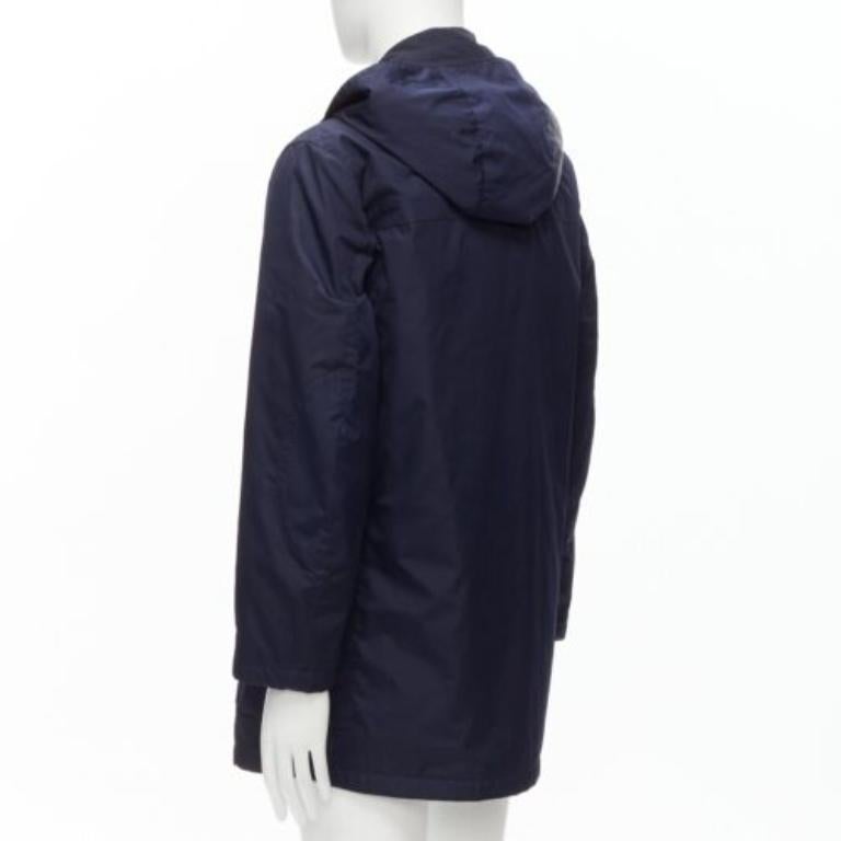 Gucci 2012 giacca a vento con cappuccio in nylon marrone con alamari IT48 M. in vendita 1