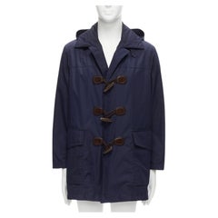 Gucci 2012 giacca a vento con cappuccio in nylon marrone con alamari IT48 M.