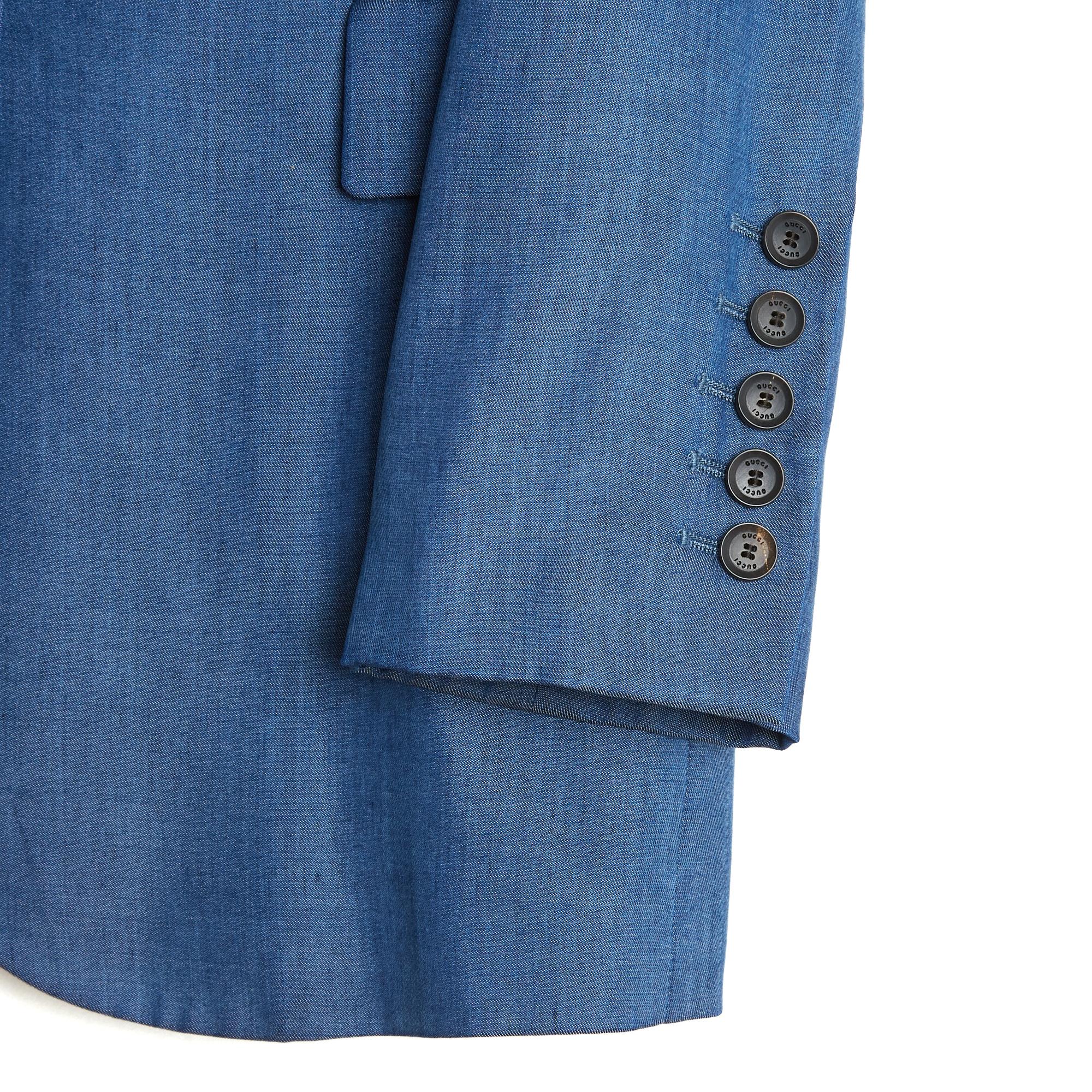 Gucci  2012 Tailleur Pantalon FR34/36 Bleu Ensemble XS/S UK6 US4 en vente 2