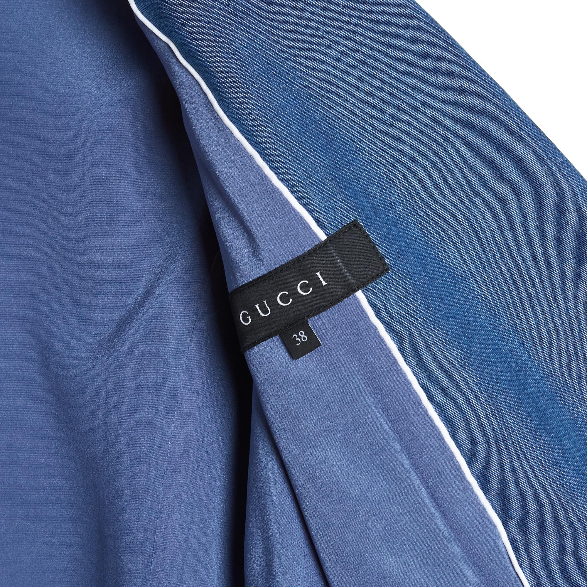 Gucci  2012 Tailleur Pantalon FR34/36 Bleu Ensemble XS/S UK6 US4 en vente 4