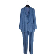 Gucci  2012 Tailleur Pantalon FR34/36 Blue Pants Ensemble XS/S UK6 US4