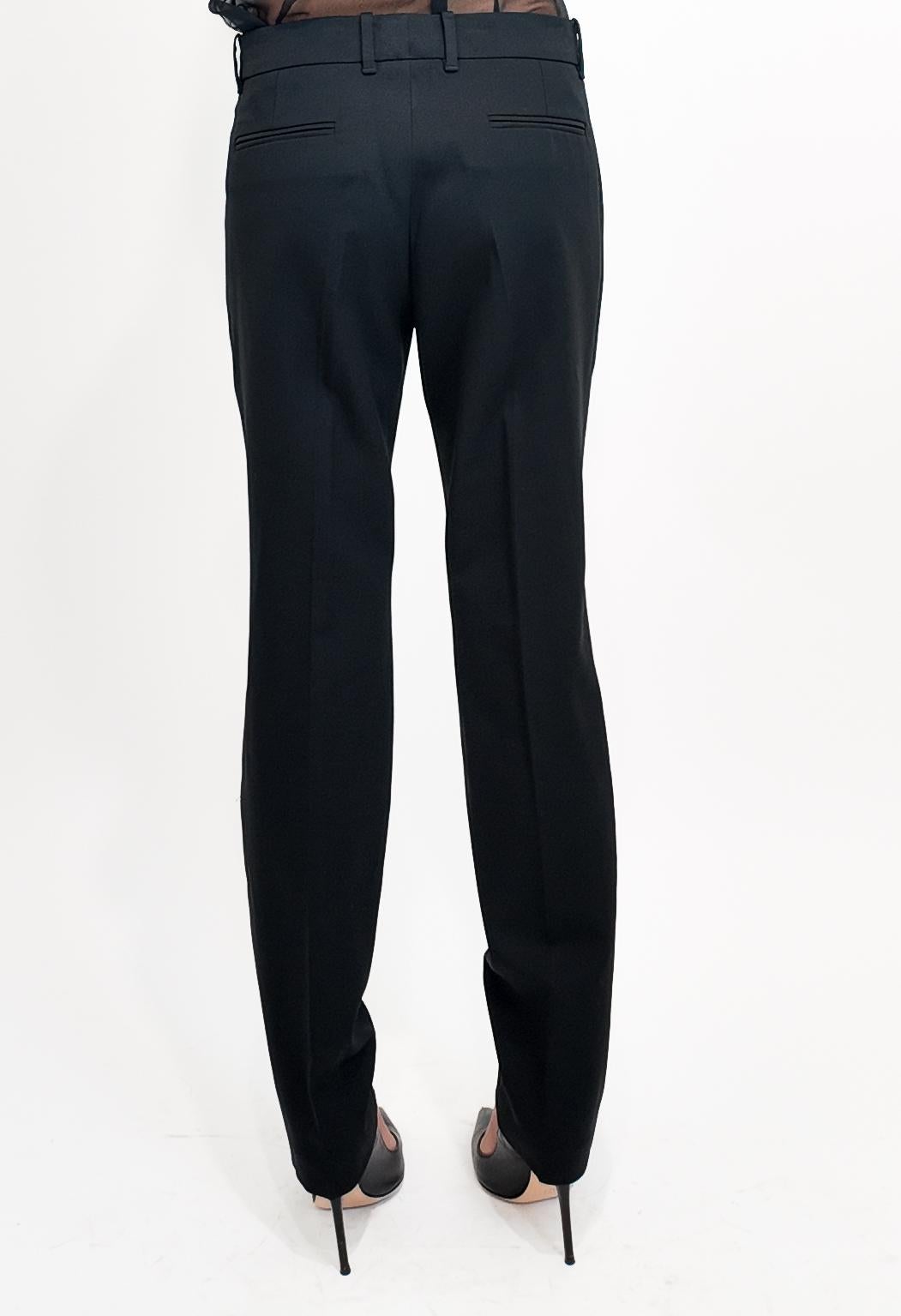 Gucci 2014 Smoking nero slim fit da donna con risvolto in raso in vendita 4