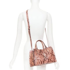 GUCCI 2014 Vintage Jackie python leather piston top handle crossbody strap bag