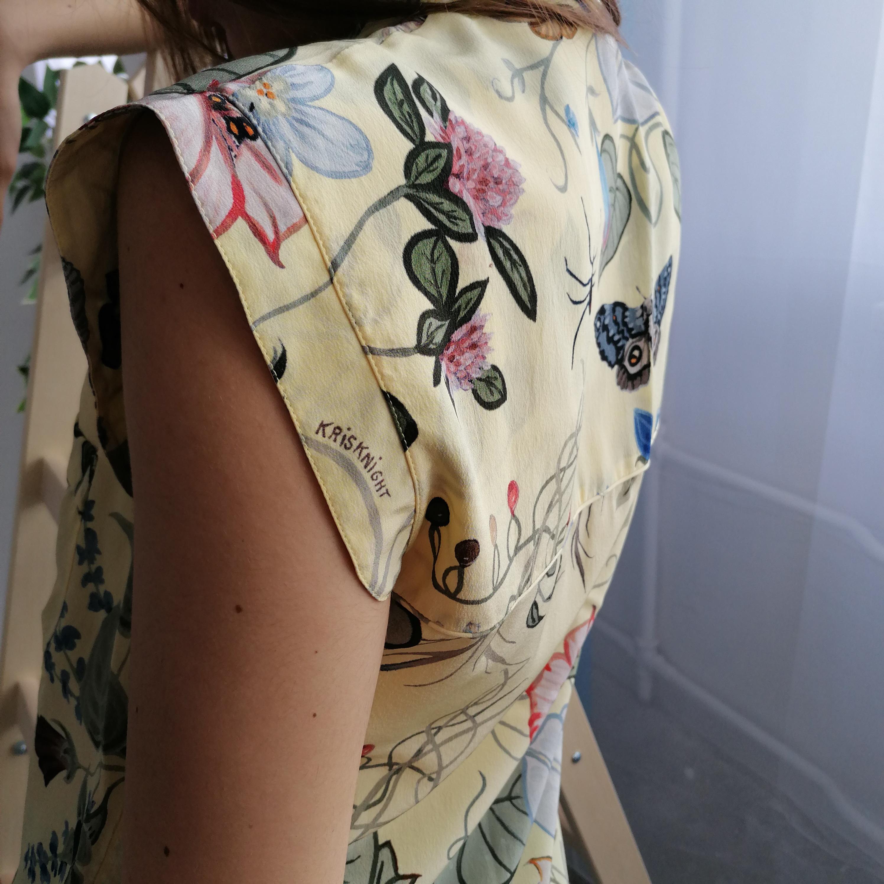 GUCCI 2015 LOGO Silk Flora Kris Knight Flora Print Blouse  USA 8 Rizzoli & Isles 6
