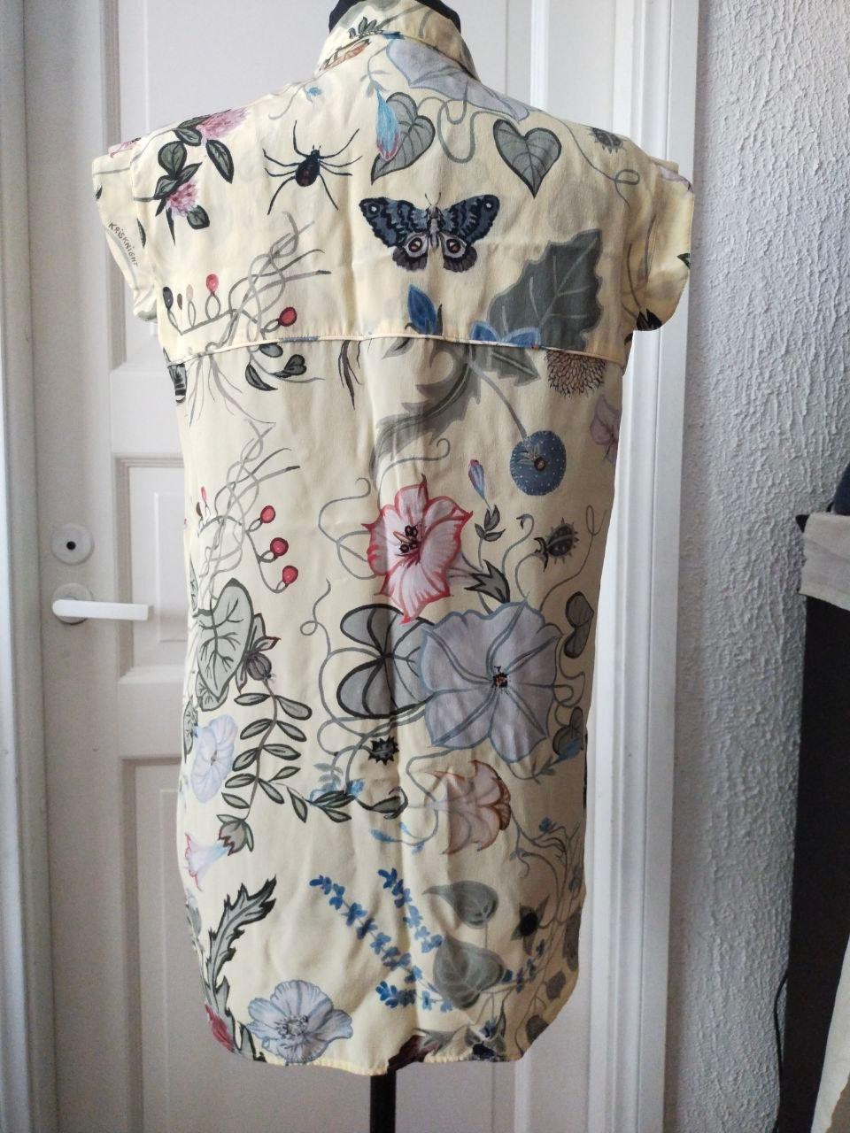 GUCCI 2015 LOGO Silk Flora Kris Knight Flora Print Blouse  USA 8 Rizzoli & Isles 7
