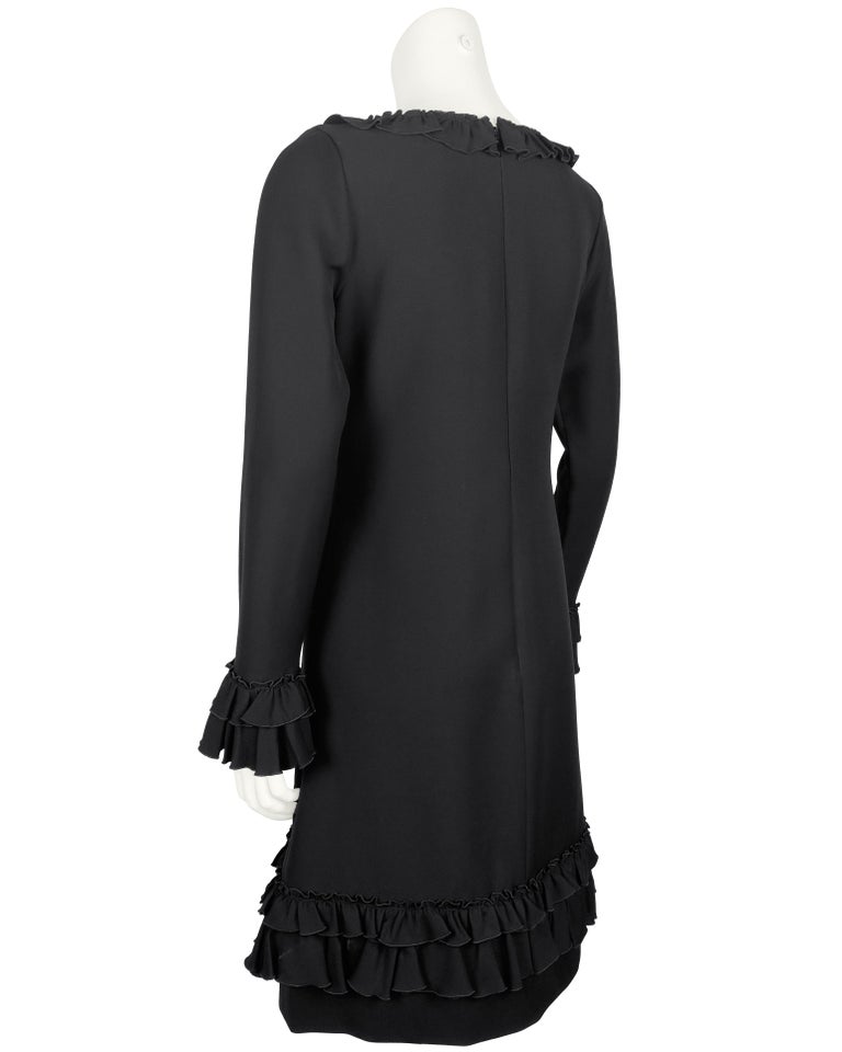 gucci black long sleeve dress Gucci Black Long Sleeve Gown M Gucci