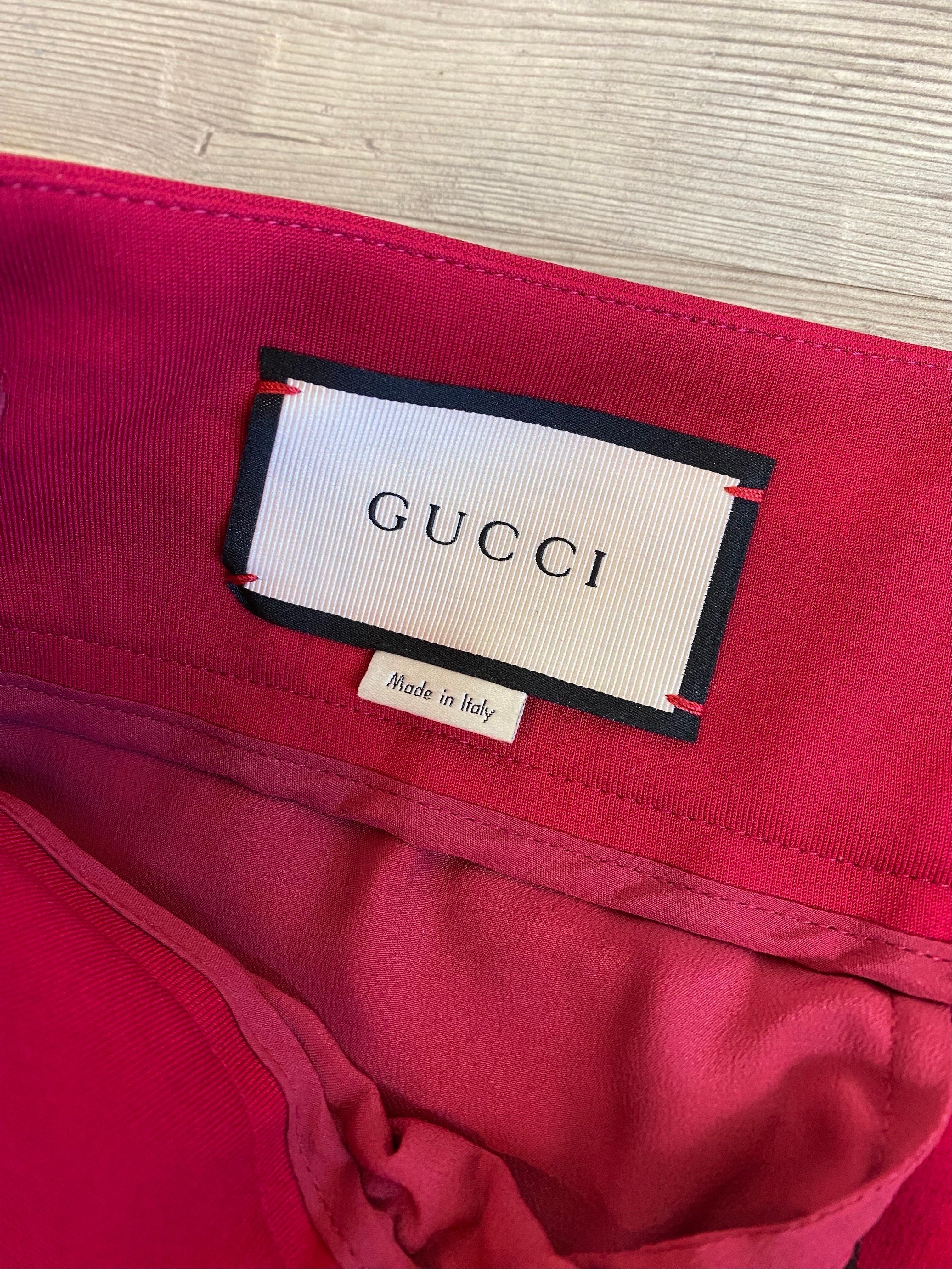 Gucci 2016 GG Fuchsia-Hose im Angebot 4