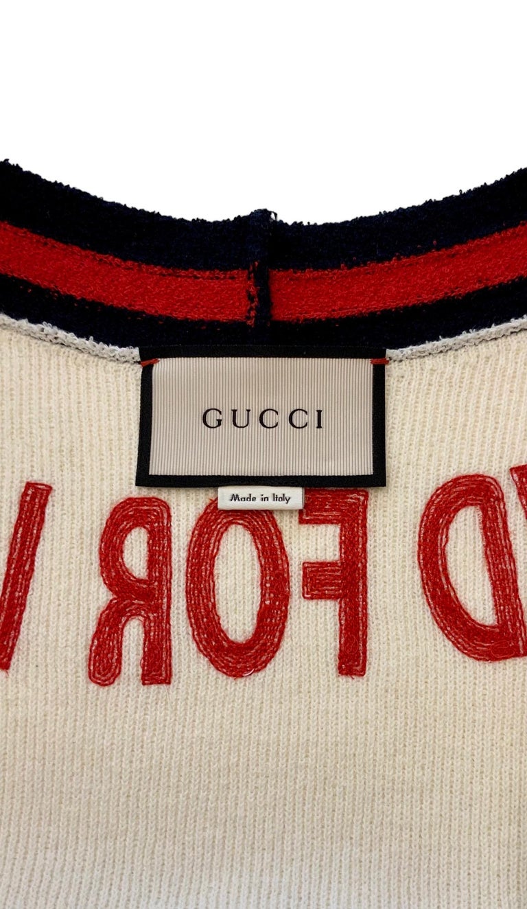Gucci 2017 Blind for Love Cardigan For Sale at 1stDibs