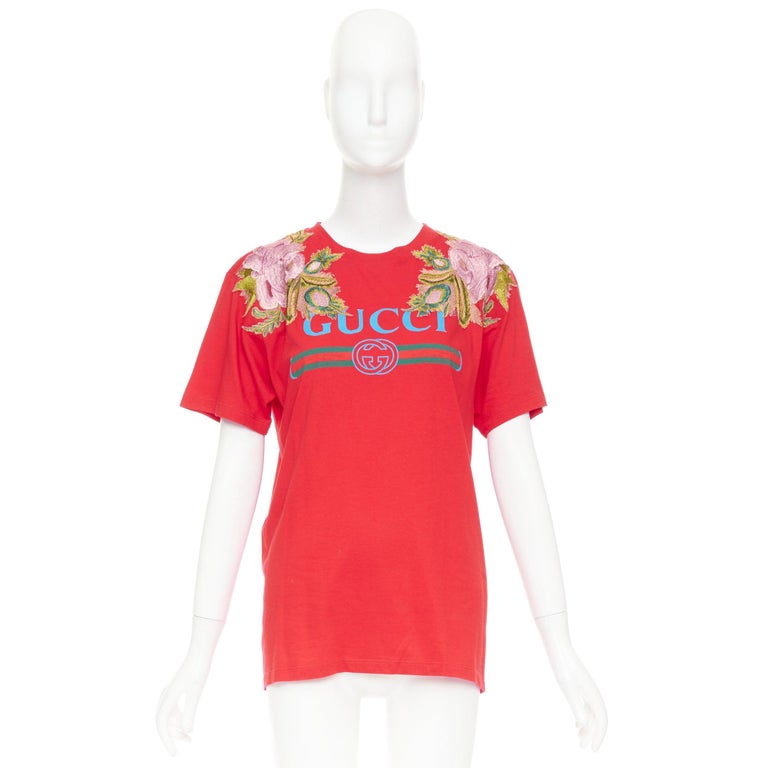 GUCCI 2017 Dover Street Market DSM Capsule red cotton flower logo