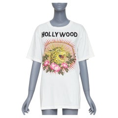 GUCCI 2017 Hollywood leopard floral embroidery applique off-white oversized S