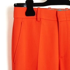 Gucci 2017 Pantalon Orange FR34/36 Viscose Crepe Flared Pants UK6 US4