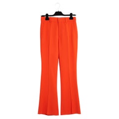 Gucci 2017 Pantalon Orange FR34/36 Viscose Crepe Flared Pants UK6 US4