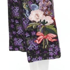 GUCCI 2017 purple floral jacquard embroidery patch culotte shorts IT40 S