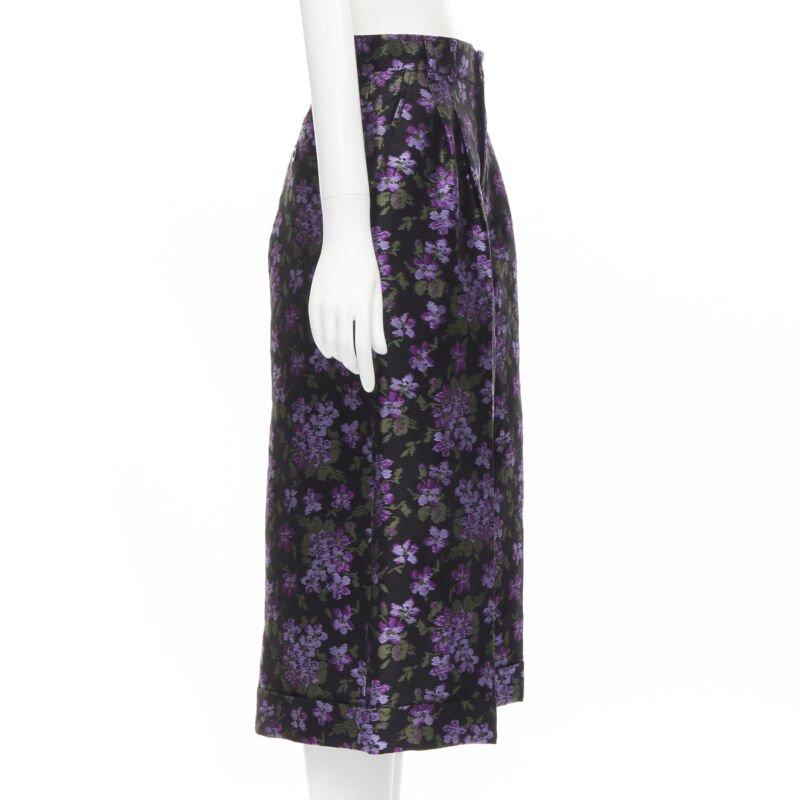 GUCCI 2017 morado jacquard floral bordado parche culotte IT40 S en Excelente estado para la venta en Hong Kong, NT