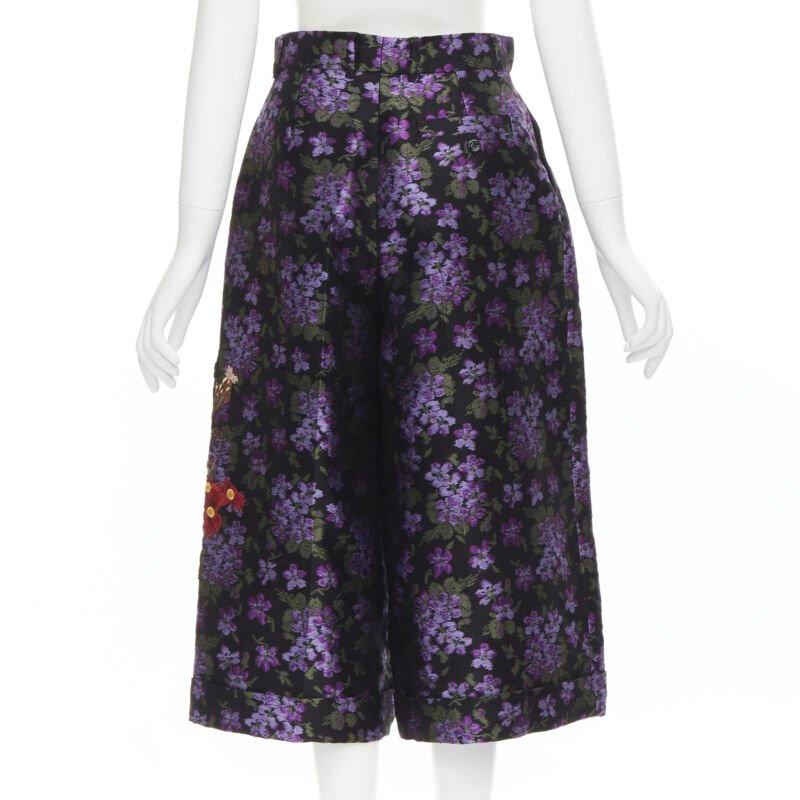 De las mujeres GUCCI 2017 morado jacquard floral bordado parche culotte IT40 S en venta