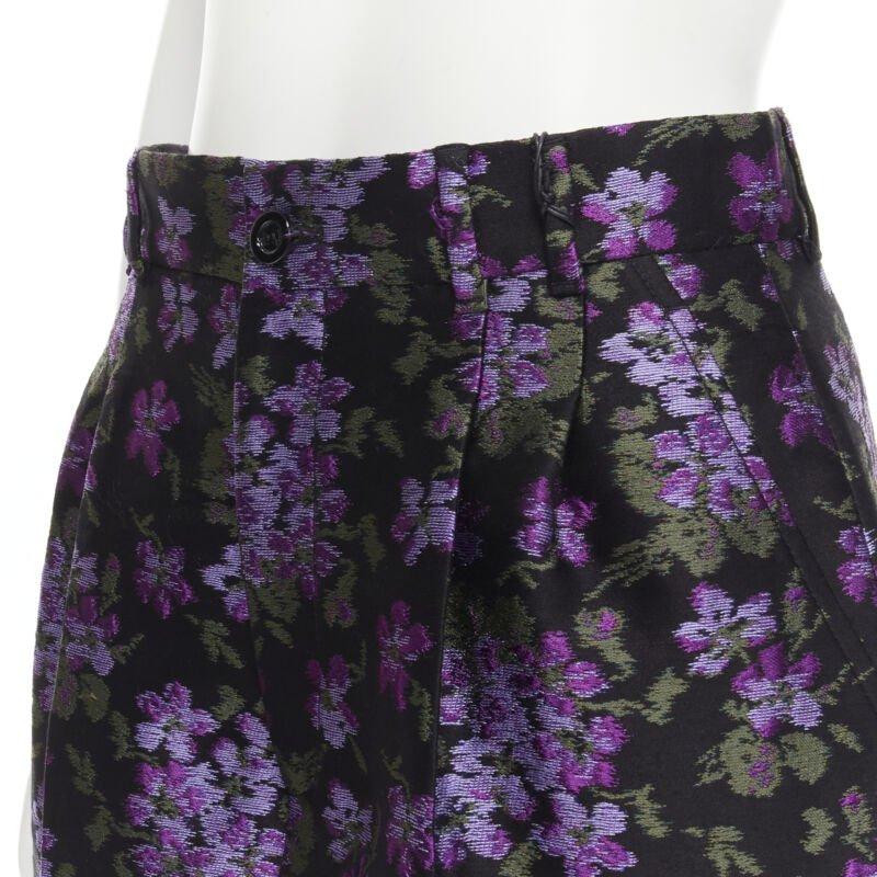GUCCI 2017 morado jacquard floral bordado parche culotte IT40 S en venta 2
