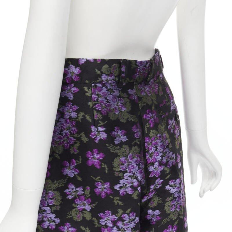 GUCCI 2017 morado jacquard floral bordado parche culotte IT40 S en venta 3