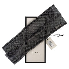 Guantes sin dedos de malla de cristal Gucci 2017 Runway New