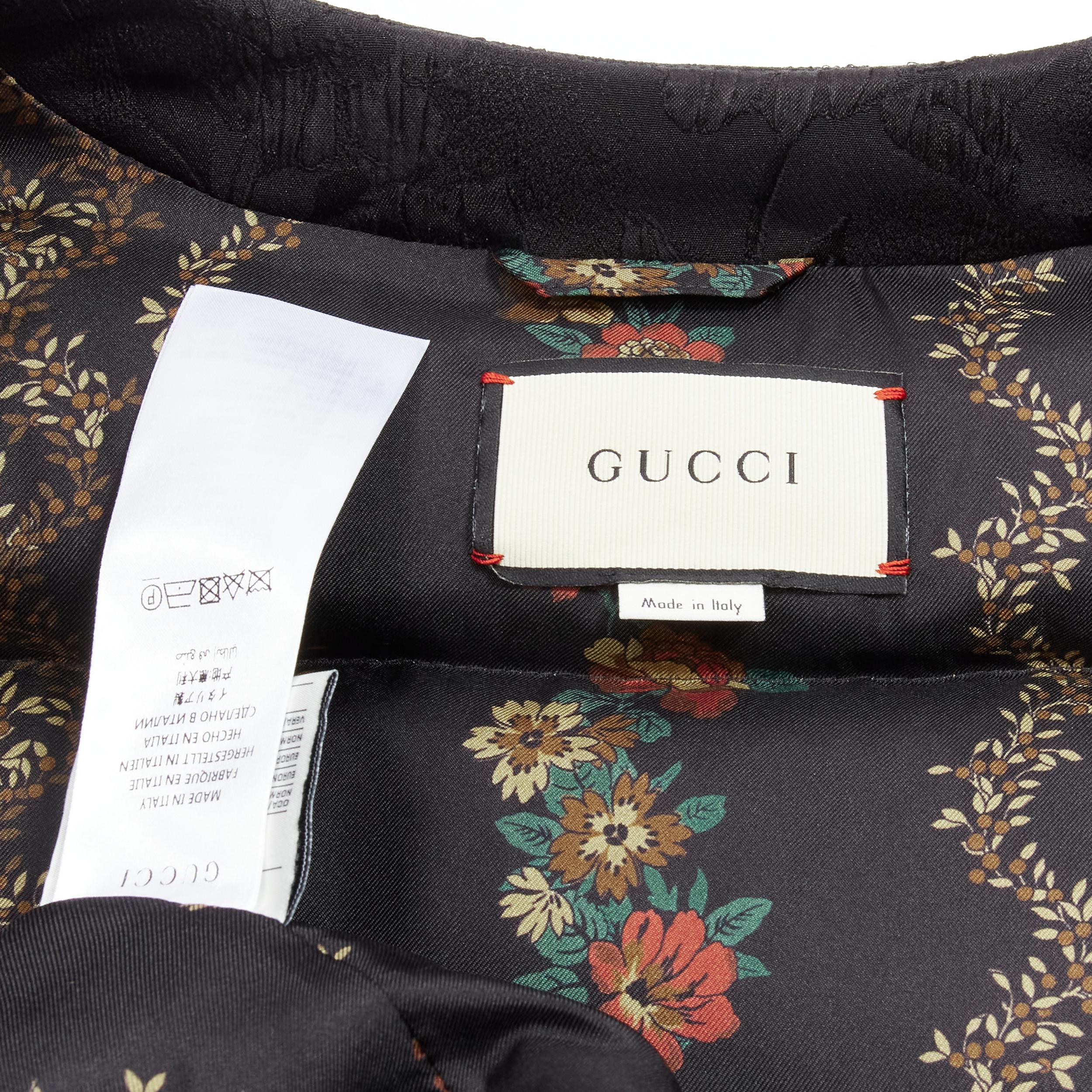 GUCCI 2018  Puffjacke aus geblümter Seidenmischung und Jacquard mit Gänseblümchenbesatz IT38  im Angebot 6