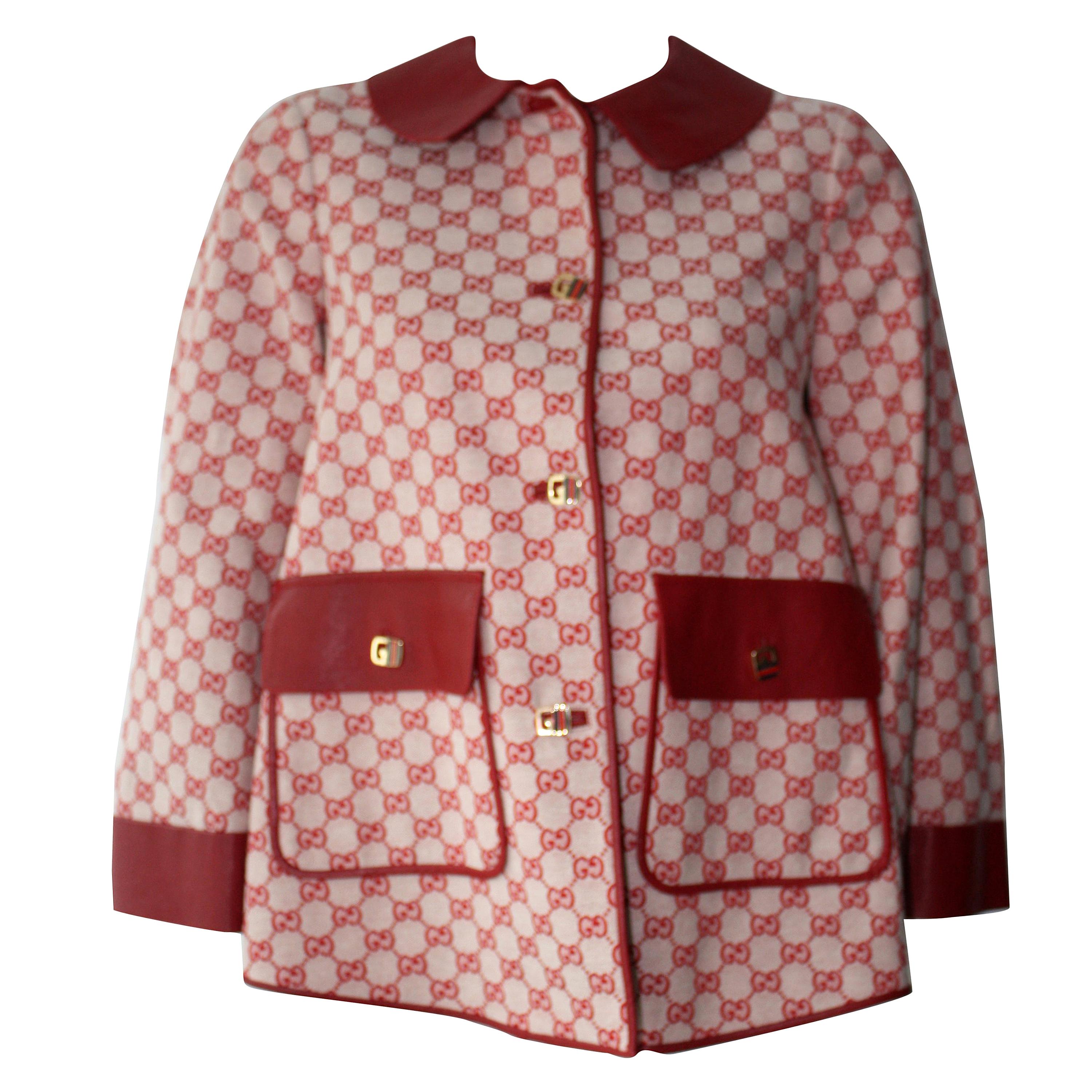 GUCCI 2018 RED LOGO Swing Jacket (Sold out) Size 40  For Sale