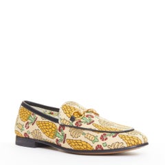 GUCCI 2019 Jordaan Garden Livia Carpenzano Pineapple horsebit loafers EU37