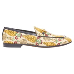 GUCCI 2019 Jordaan Garden Livia Carpenzano Pineapple horsebit loafers EU37