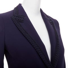 GUCCI 2019 Passimentarie Trim Cady military trim blazer jacket IT36 XXS