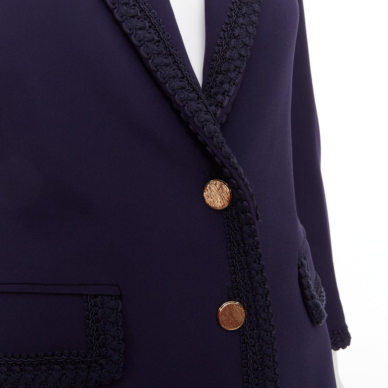 GUCCI 2019 Passimentarie Trim Cady military trim blazer jacket IT36 XXS For Sale 3