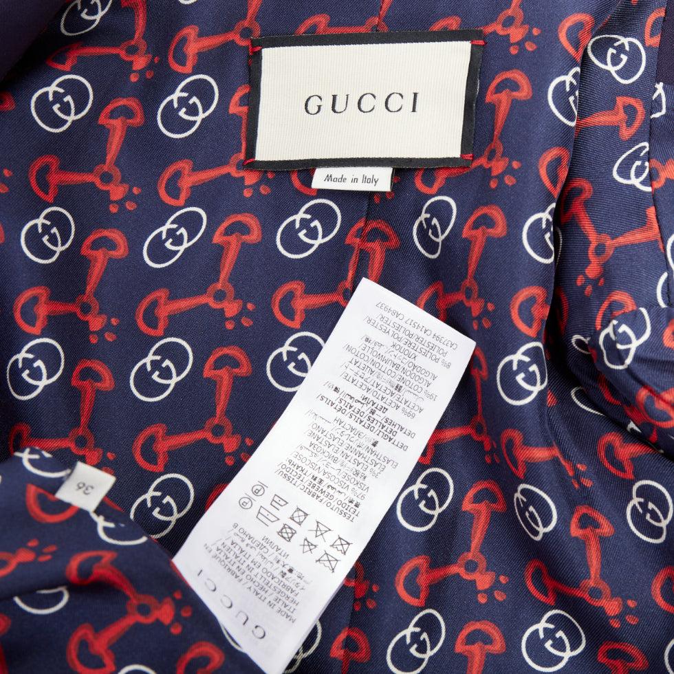 GUCCI 2019 Passimentarie Trim Cady military trim blazer jacket IT36 XXS For Sale 4