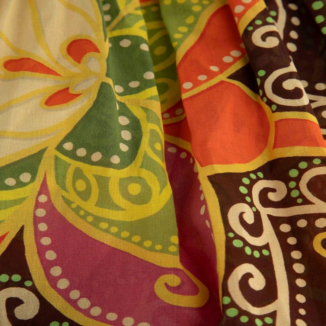 Brown Gucci 2019 Pre-Fall Runway Floral Mandala Dress Size XS