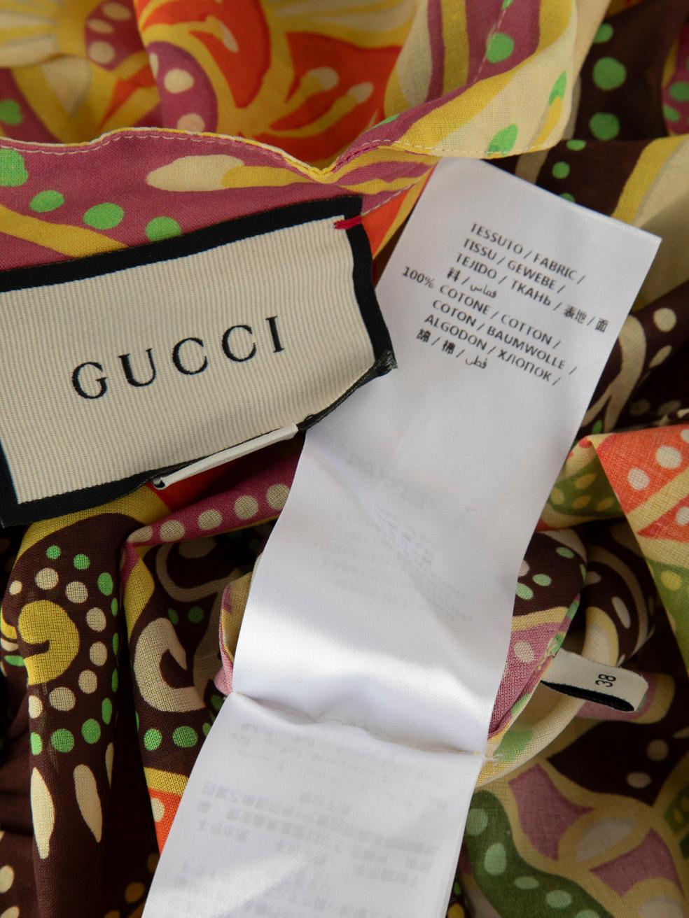 Gucci 2019 Pre-Fall Runway Floral Mandala Dress Size XS In Good Condition In London, GB