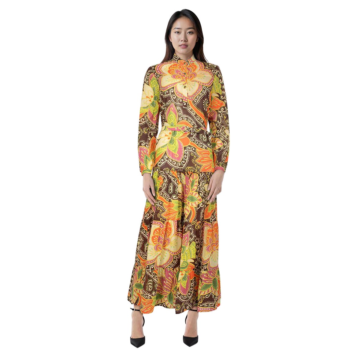 Gucci 2019 Pre-Fall Runway Floral Mandala Dress Size XS