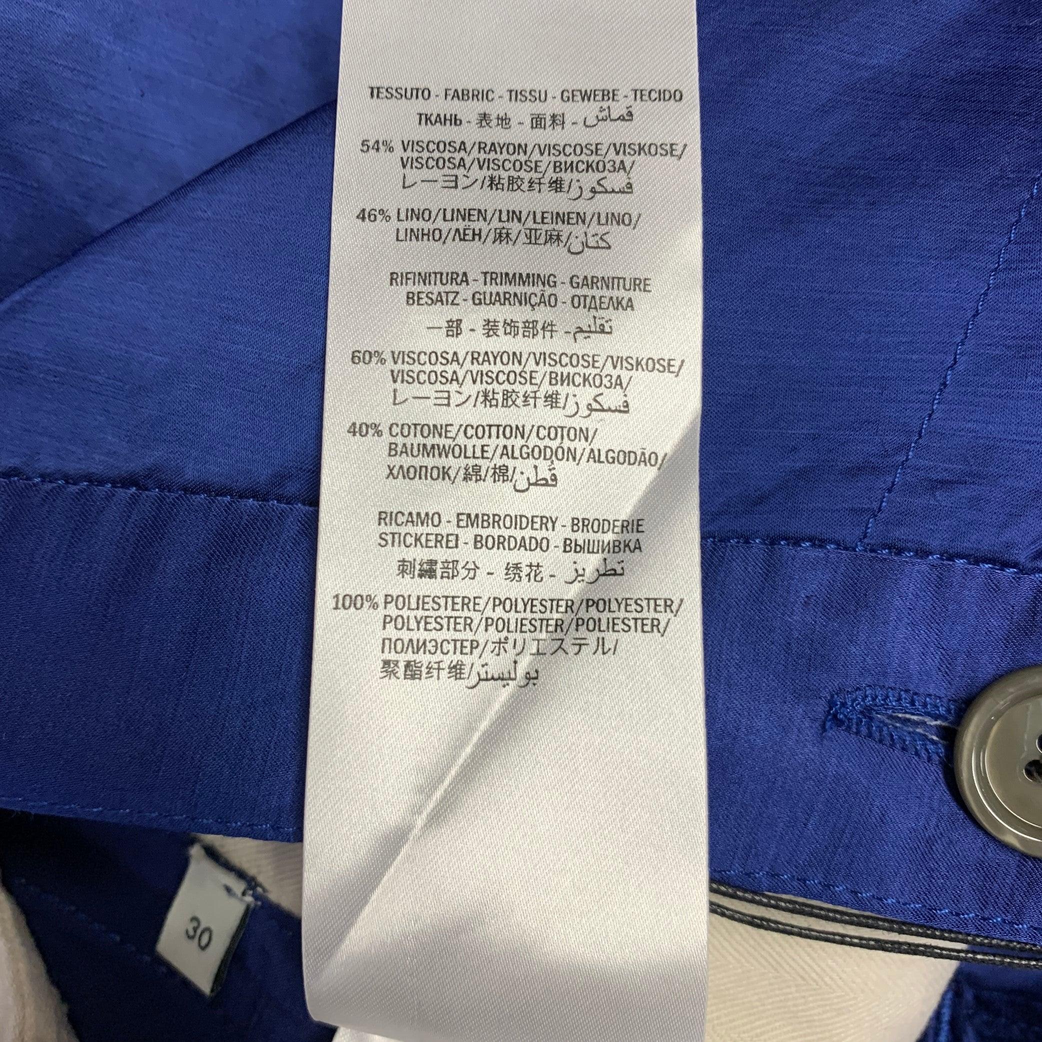 Gucci 2019 Taille 30 Blue Red Stripe Viscose Linen Joggers Casual Pants en vente 2