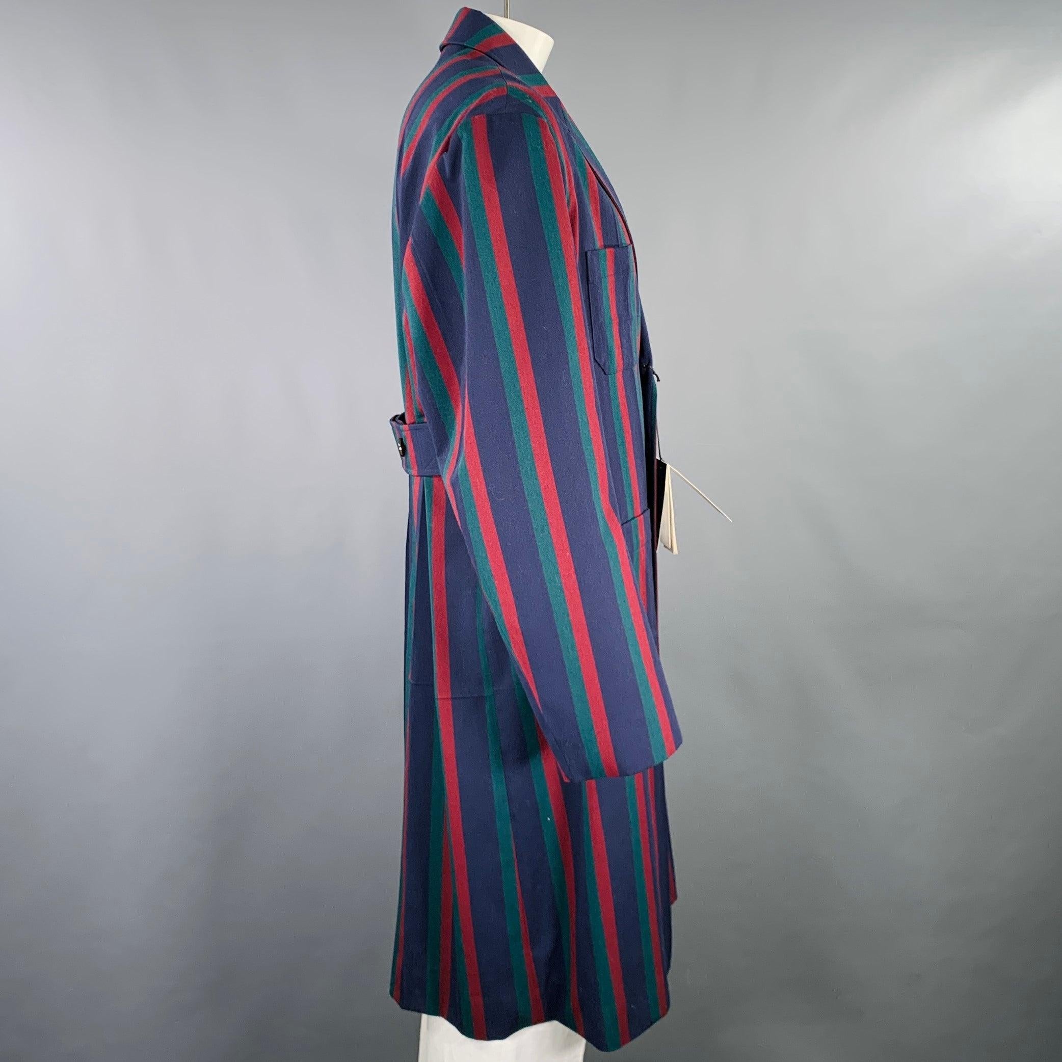 Gucci 2019 Taglia 42 Cappotto in lana a righe nere e bordeaux In condizioni ottime in vendita a San Francisco, CA