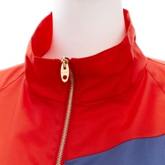 GUCCI 2020 Script logo red blue nylon track coach jacket IT44 L