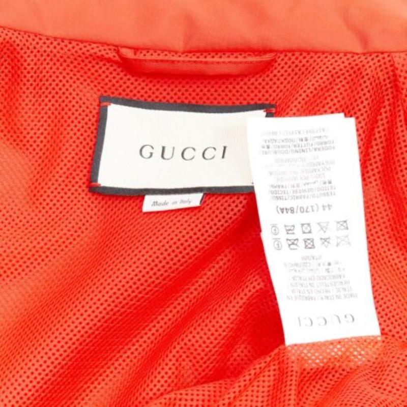 Gucci 2020 Script logo rosso blu nylon track coach jacket IT44 L. in vendita 4